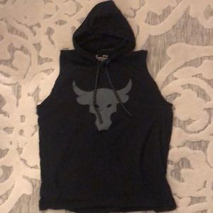 Mens UA Rock Project Sleeveless Hoodie